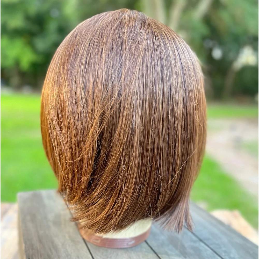 JON RENAU TOPPER WIG RASPBERRY TWIST BOB LENGTH WITH BANGS